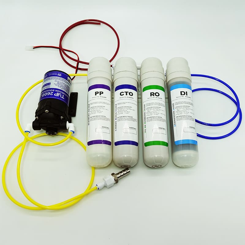 苔いじめ RO+DI浄水器クイック 純水生産1日380L(加圧ポンプ付き)!観賞魚用浄水器(t189